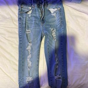 Aeropostale jeans size 4, but they fit like a two.